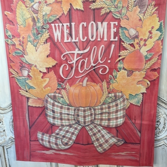 Welcome The New Season Decorative Welcome Fall Flag/Wall Hanging - Picture 2 of 7